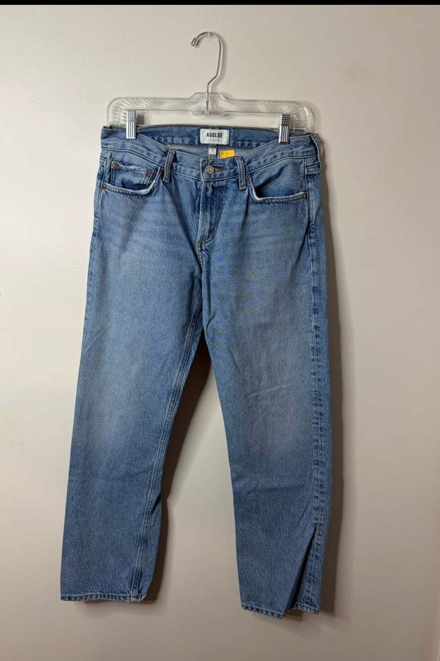 AGOLDE Los Angeles High-Rise Straight Leg Blue Jeans Size 27
